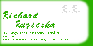 richard ruzicska business card